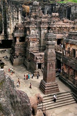   The Kailasa Temple Complex; A Monolithic Marvel and Testament to Royal Devotion; Carved by Rashtrakuta Dynasty Artisans in 8th Century India